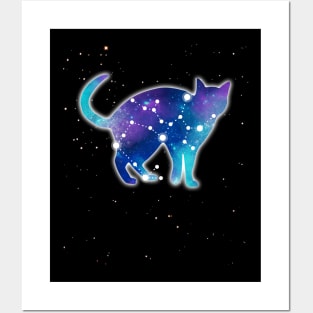 Sagittarius Zodiac Sign Astrology Constellation Cat Lover Pet T-Shirt Posters and Art